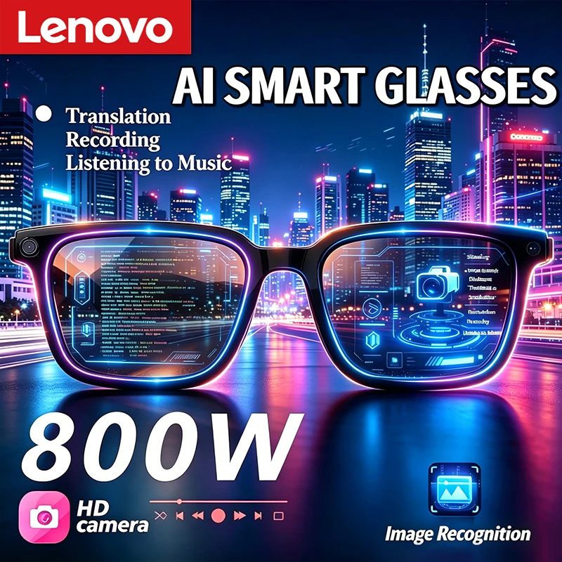 Lenovo 8K HD AI Smart Glasses Color Changing Bluetooth Call Camera Voice Assistant Control Chat GPT Sun Glasses Men Women 2026
Lenovo 8K HD AI Smart Glasses Color Changing Bluetooth Call Camera Voice Assistant Control Chat GPT Sun Glasses Men Women 2026
