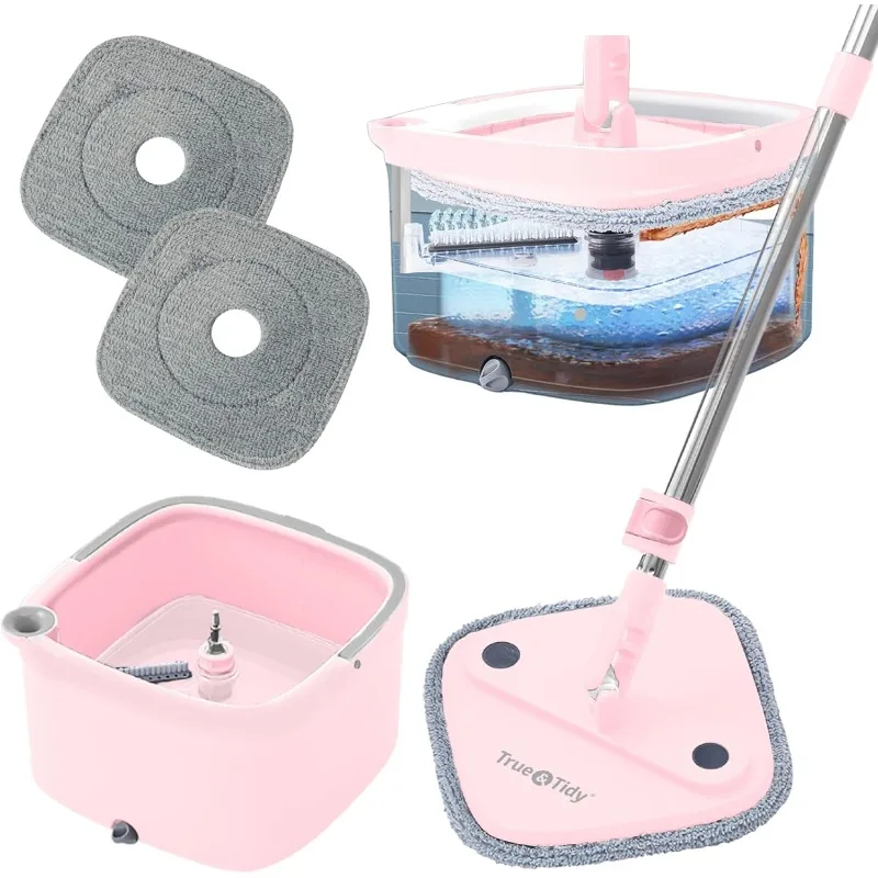 Square Spin Mop and Bucket Smart Floor Mop with Separate Compartments for Clean and Dirty Water, Self Cleaning with 2 Machine
Square Spin Mop and Bucket Smart Floor Mop with Separate Compartments for Clean and Dirty Water, Self Cleaning with 2 Machine