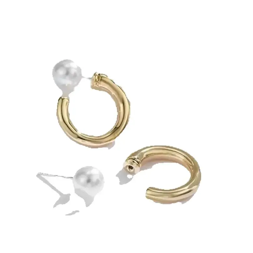 925 Embossed Alloy Gold Plated C Row Pearl Women's Earrings Inlay DIY Jewelry Craft Supplies Handmade Personalized Earrings
925 Embossed Alloy Gold Plated C Row Pearl Women's Earrings Inlay DIY Jewelry Craft Supplies Handmade Personalized Earrings
