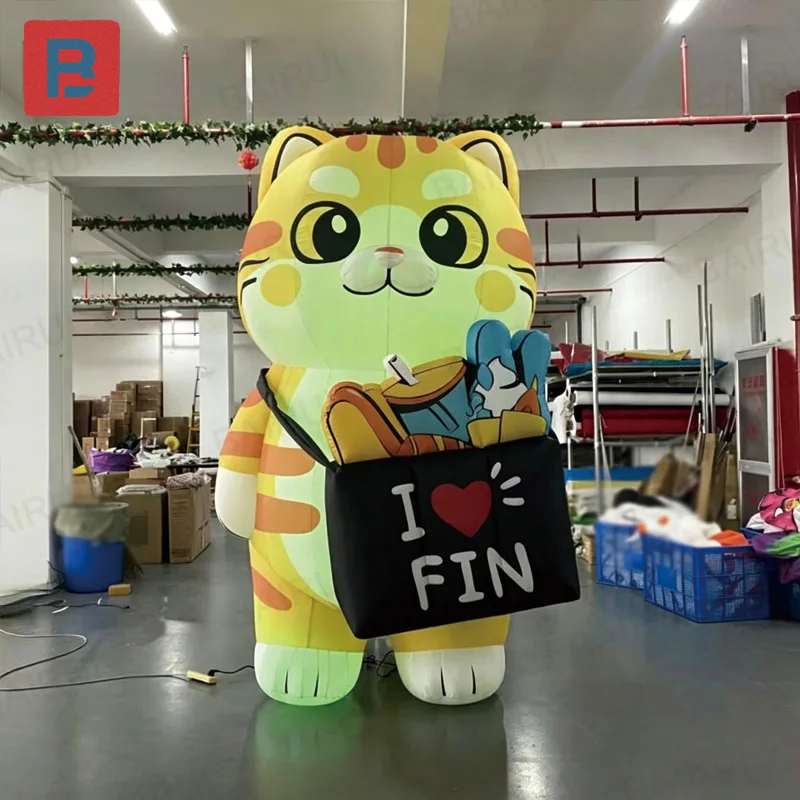 Inflatable cat, cute cartoon inflatable cat, cartoon animal inflatable toy with LED lights
Inflatable cat, cute cartoon inflatable cat, cartoon animal inflatable toy with LED lights