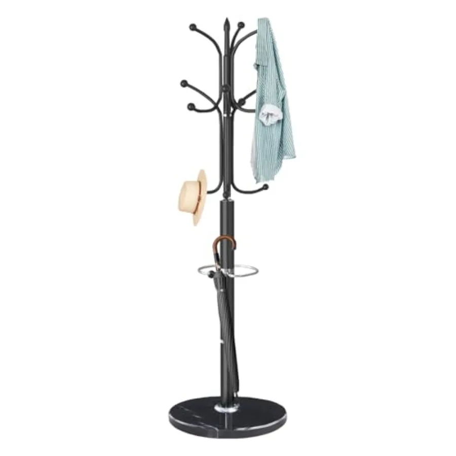 Metal Coat Rack Stand Modern Coat Rack Freestanding with Natural Marble Base Sturdy Coat Racks with 12 Hooks and Umbrella Holde
Metal Coat Rack Stand Modern Coat Rack Freestanding with Natural Marble Base Sturdy Coat Racks with 12 Hooks and Umbrella Holde