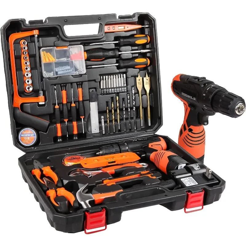 Power Tools Combo Kit, Tool Set with 60pcs Accessories Toolbox and 16.8V Cordless Drill Set for Home Cordless Repair Tool
Power Tools Combo Kit, Tool Set with 60pcs Accessories Toolbox and 16.8V Cordless Drill Set for Home Cordless Repair Tool