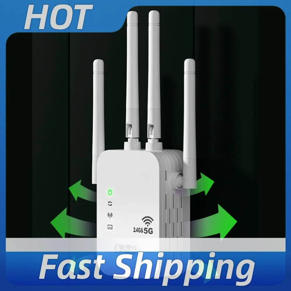1200Mbps Wireless WiFi Repeater with WAN/LAN Port Dual-Band 2.4GHz/5GHz WiFi Extender Network Expander for Home Small Office
1200Mbps Wireless WiFi Repeater with WAN/LAN Port Dual-Band 2.4GHz/5GHz WiFi Extender Network Expander for Home Small Office