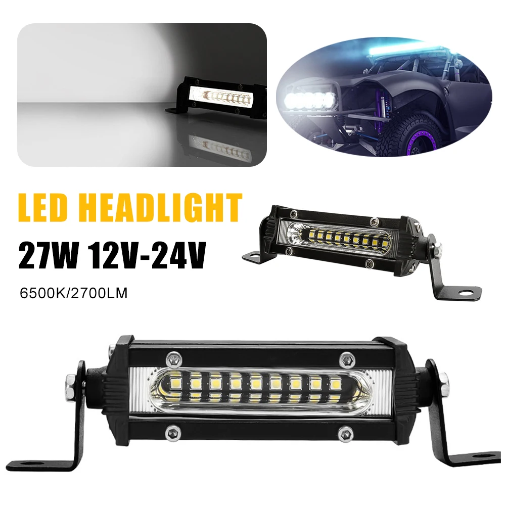 12V/24V Car LED Work Light 27W Off Road LED Pod 3030 LED Flood Light Waterproof Headlight for Car Truck 4x4 SUV ATV Boat
12V/24V Car LED Work Light 27W Off Road LED Pod 3030 LED Flood Light Waterproof Headlight for Car Truck 4x4 SUV ATV Boat