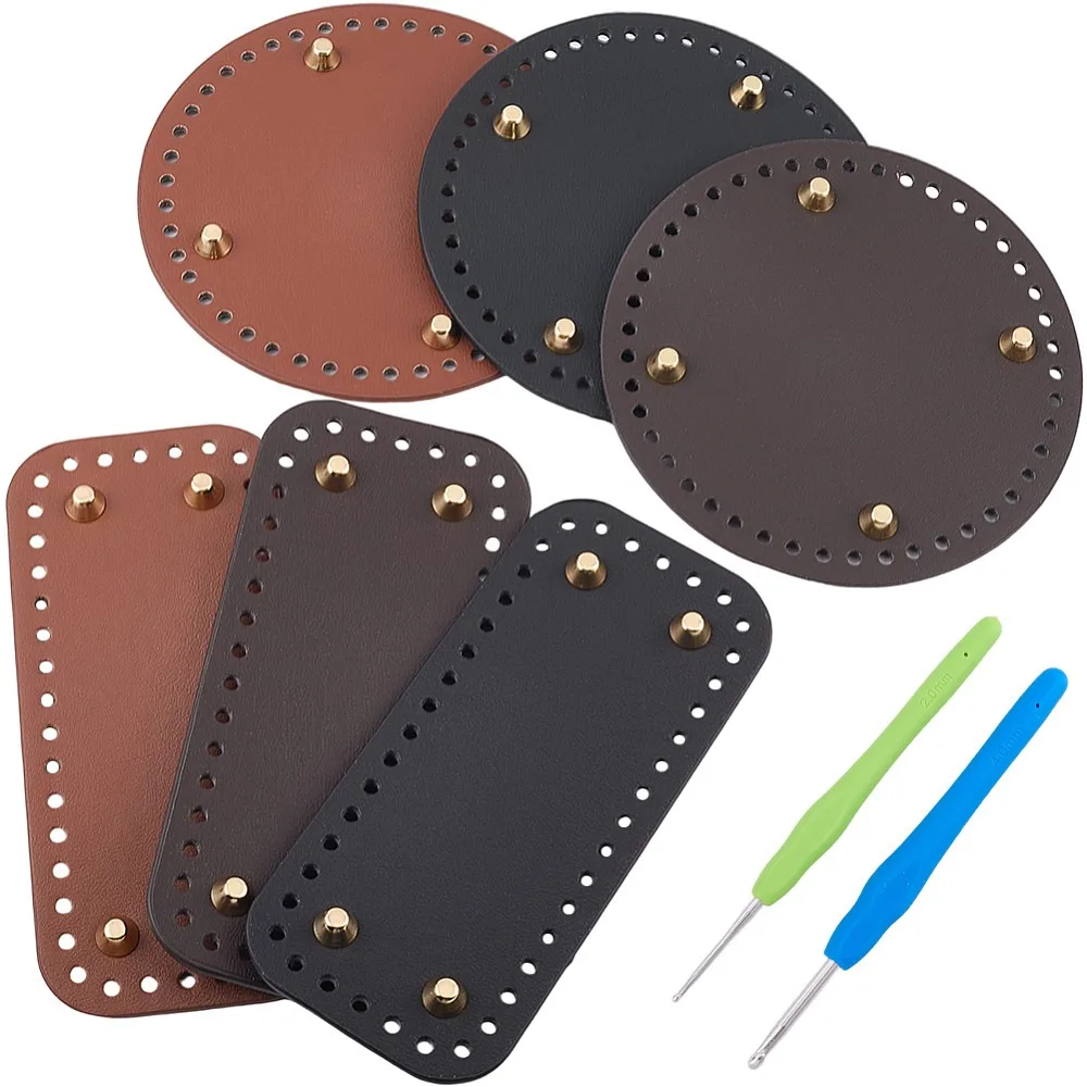 6Pcs 6 Styles Rectangle and Round PU Leather Knitting Crochet Bags Nail Bottom Shaper Pad with Alloy Nail
6Pcs 6 Styles Rectangle and Round PU Leather Knitting Crochet Bags Nail Bottom Shaper Pad with Alloy Nail