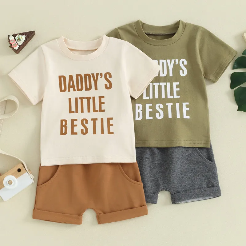 Toddler Boy 2 Piece Set, Round Neck Short Sleeve Letter Print Tops + Elastic Waist Shorts Infant Baby Summer Outfits
Toddler Boy 2 Piece Set, Round Neck Short Sleeve Letter Print Tops + Elastic Waist Shorts Infant Baby Summer Outfits
