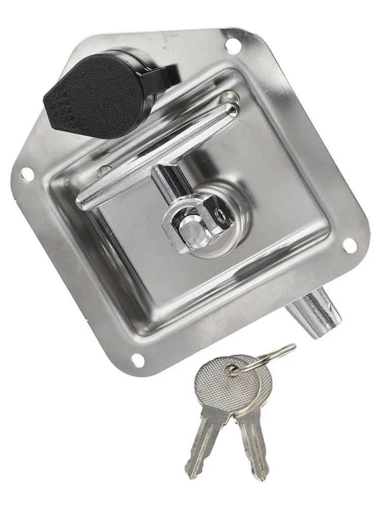 T Handle Door Latch in Long Lasting Stainless Steel Perfect for Trailers Toolboxes and Industrial Use Includes 2 Keys
T Handle Door Latch in Long Lasting Stainless Steel Perfect for Trailers Toolboxes and Industrial Use Includes 2 Keys