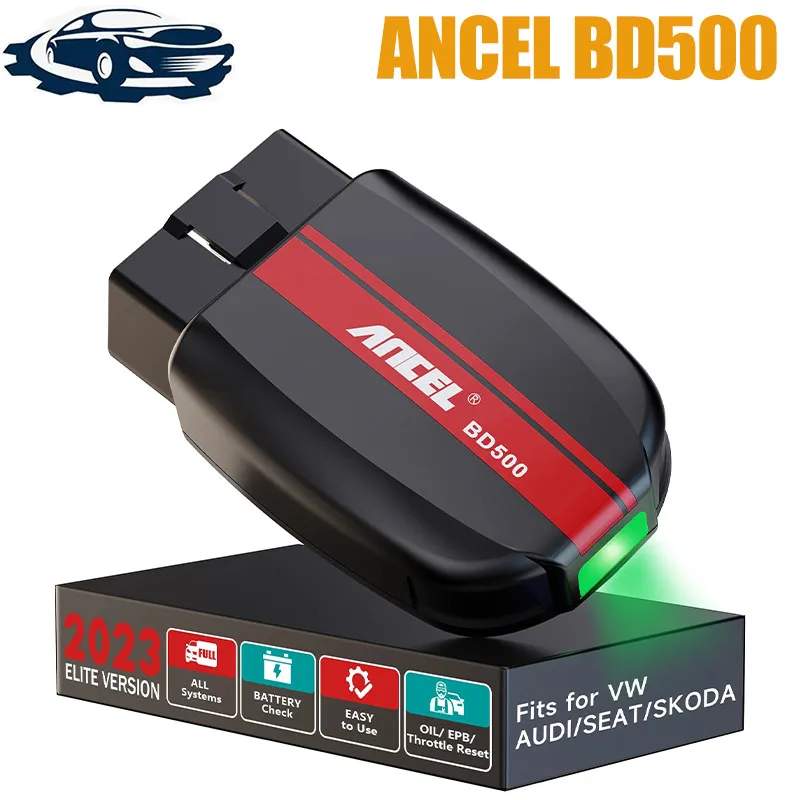 ANCEL BD500 obd2 Bluetooth 5.0 Scanner All System Car Code Reader with EPB /Throttle Learning for VW Audi Service Seat S-koda
ANCEL BD500 obd2 Bluetooth 5.0 Scanner All System Car Code Reader with EPB /Throttle Learning for VW Audi Service Seat S-koda