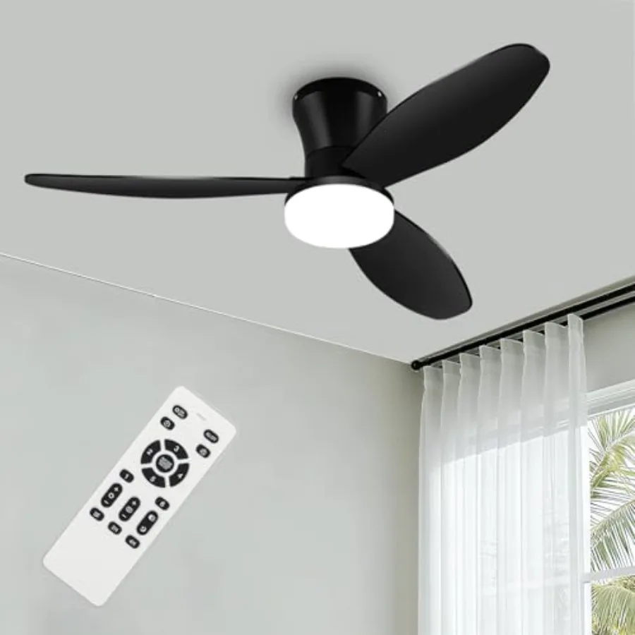 Small Ceiling Fan with Light - Flush Mount Ceiling Fan with Lights and Remote, Low Profile Ceilg Fans with 3 Reversible Blades,
Small Ceiling Fan with Light - Flush Mount Ceiling Fan with Lights and Remote, Low Profile Ceilg Fans with 3 Reversible Blades,