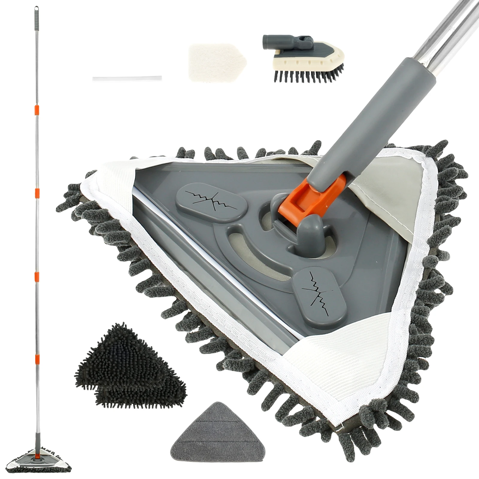Wall Cleaner Mop with 85 Inch Long Handle Baseboard Cleaner Mop Tool with 360° Rotating Triangle Shaped Mop Head 25 to 85 Inch
Wall Cleaner Mop with 85 Inch Long Handle Baseboard Cleaner Mop Tool with 360° Rotating Triangle Shaped Mop Head 25 to 85 Inch