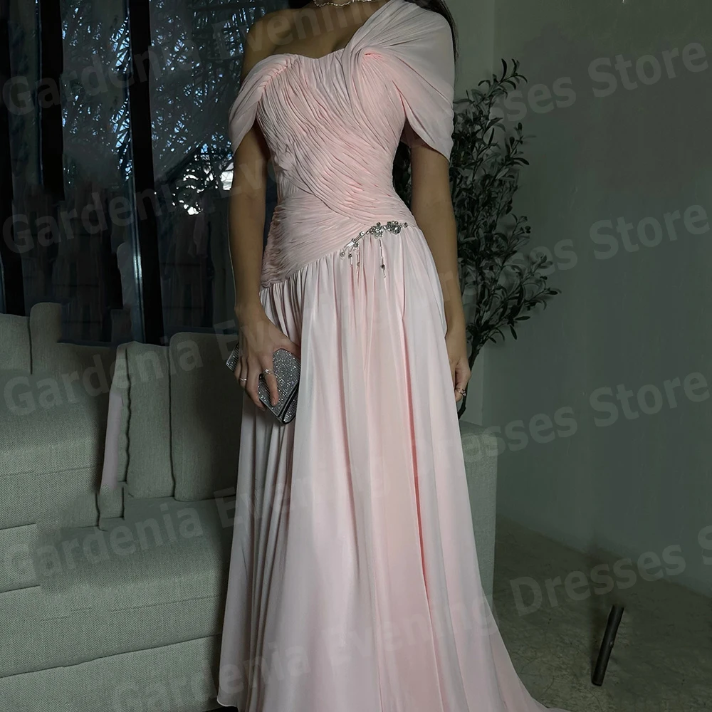 Charming A Line Women's Evening Dresses Sleeveless Prom Gowns Pleated Customized Off The Shoulder Vestido De Gala Noche Mujer
Charming A Line Women's Evening Dresses Sleeveless Prom Gowns Pleated Customized Off The Shoulder Vestido De Gala Noche Mujer