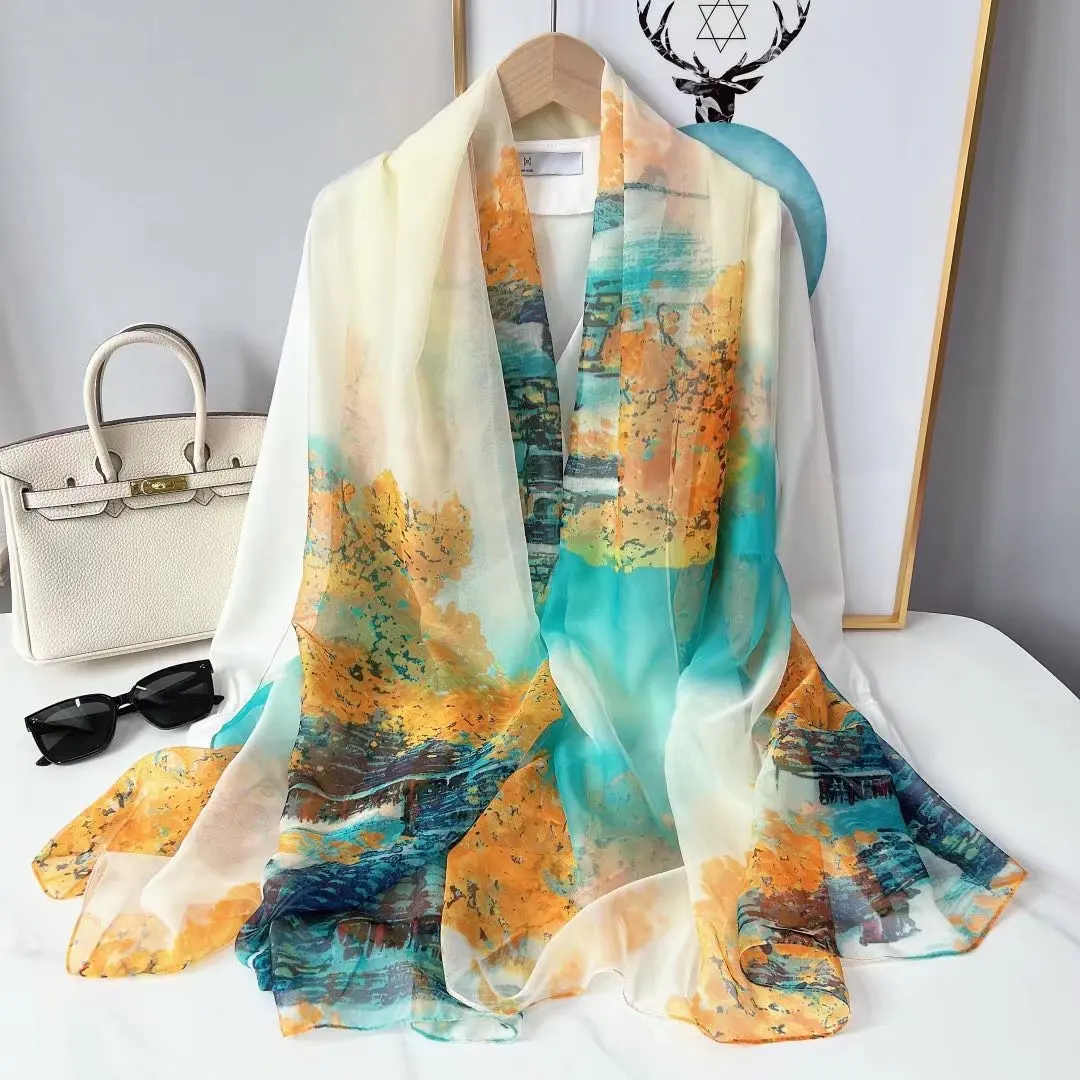Luxury Print Silk Scarf Hijab Women Spring Deisgn Soft Warm Pashmina Neck Elegant Head Scarves Echarpe Shawl Large Wrap Echarpe
Luxury Print Silk Scarf Hijab Women Spring Deisgn Soft Warm Pashmina Neck Elegant Head Scarves Echarpe Shawl Large Wrap Echarpe