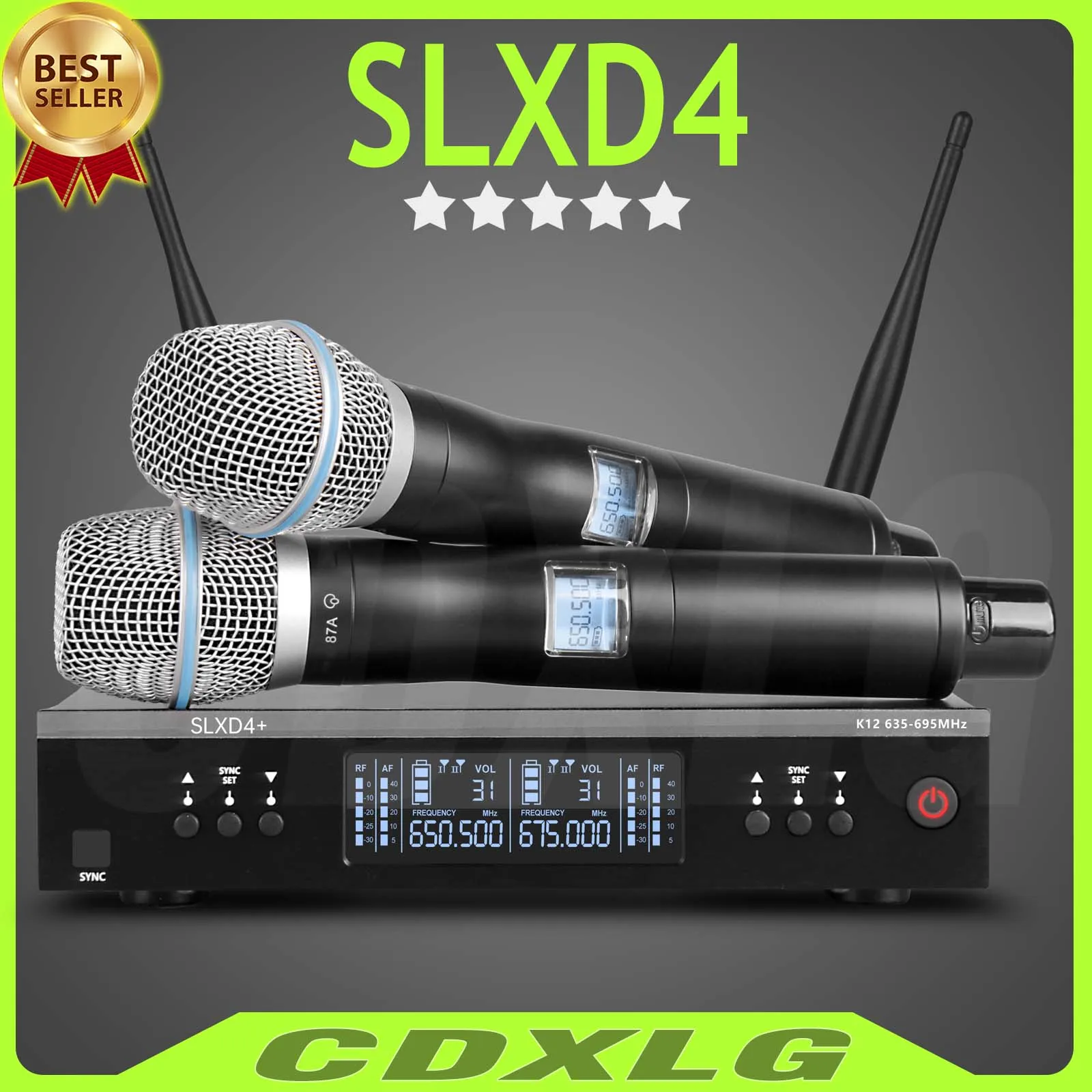 Высшее качество! SLXD4 + B87a профессиональный двойной беспроводной микрофон 600-699 этап производительности 2 канала UHF караоке металлический портативный микрофон
Высшее качество! SLXD4 + B87a профессиональный двойной беспроводной микрофон 600-699 этап производительности 2 канала UHF караоке металлический портативный микрофон