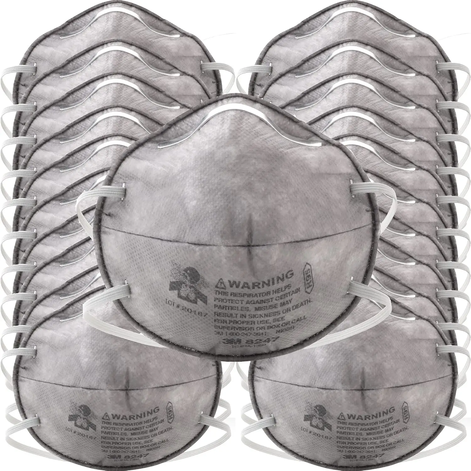 20-Pack R95 Disposable Respirator, NIOSH Approved for Oil Environments, Braided Strap & Carbon Filter
20-Pack R95 Disposable Respirator, NIOSH Approved for Oil Environments, Braided Strap & Carbon Filter