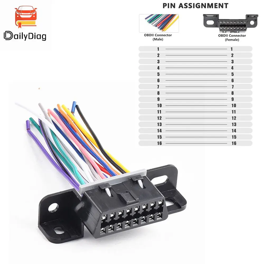 Portable 10CM OBD 2 Cable Fixed Terminal Female Head 16pin Full Needle Colored Wire Female Assemble Open OBD Harness Connector
Portable 10CM OBD 2 Cable Fixed Terminal Female Head 16pin Full Needle Colored Wire Female Assemble Open OBD Harness Connector