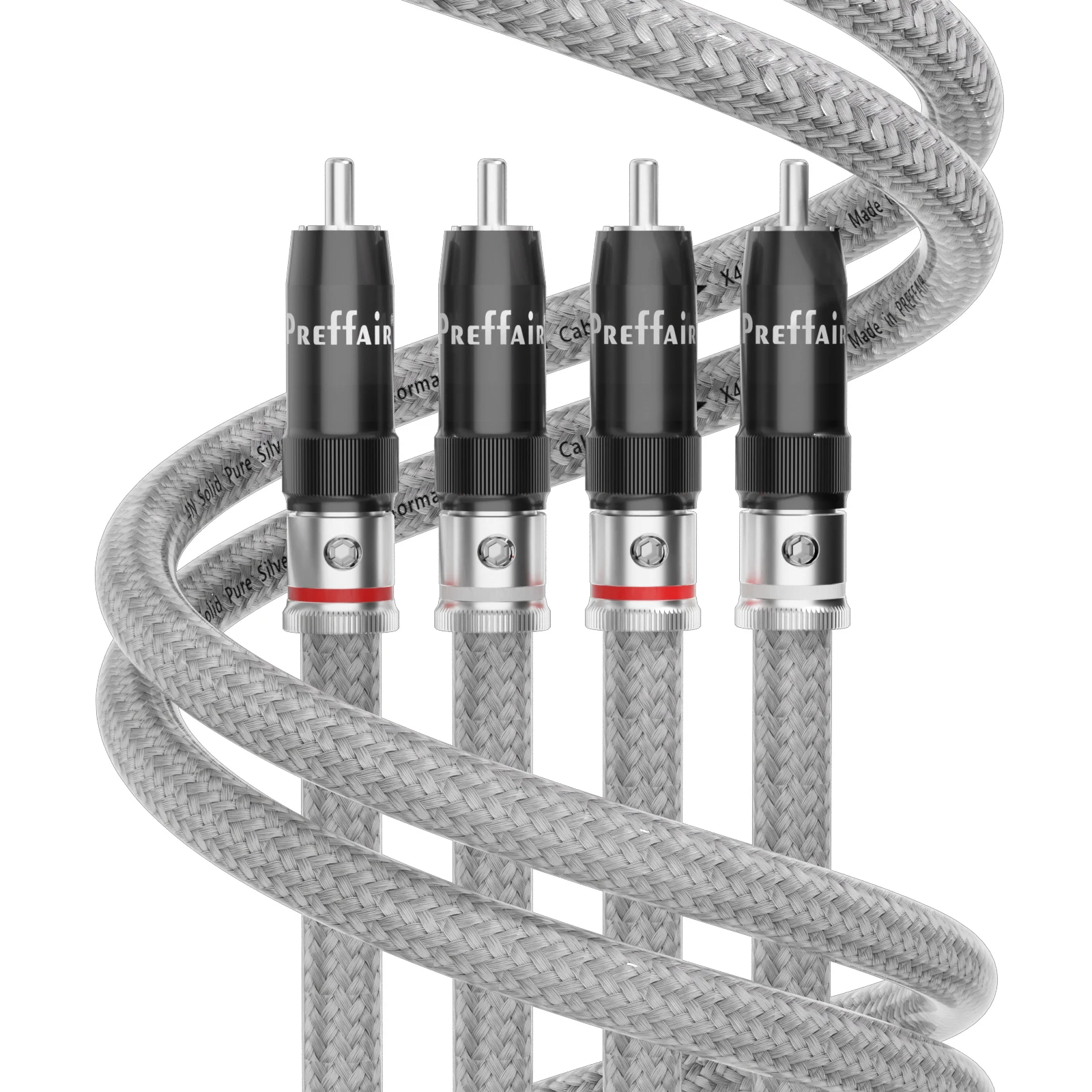 New Preffair 99.998% Pure Silver RCA Cable HiFi Audio Interconnect Solid PSS Pure Silver Core Wire Silver-Plated Plug Silver
New Preffair 99.998% Pure Silver RCA Cable HiFi Audio Interconnect Solid PSS Pure Silver Core Wire Silver-Plated Plug Silver