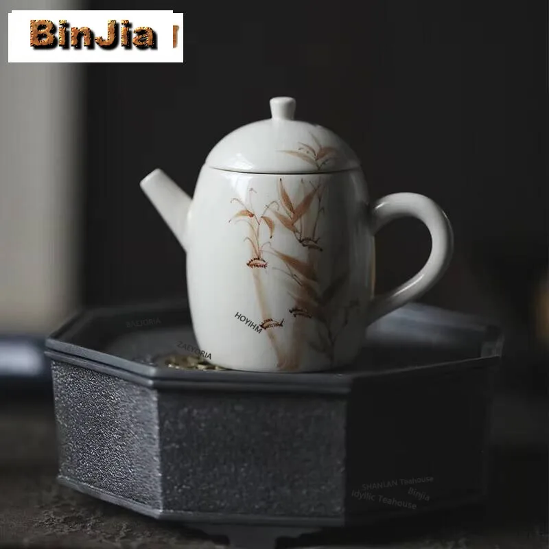 120ml White Porcelain Handmade Dragon Egg Teapot Household Handpainted Bamboo Pot Boutique Pot Tea Brewing Kettle Tea Collection
120ml White Porcelain Handmade Dragon Egg Teapot Household Handpainted Bamboo Pot Boutique Pot Tea Brewing Kettle Tea Collection