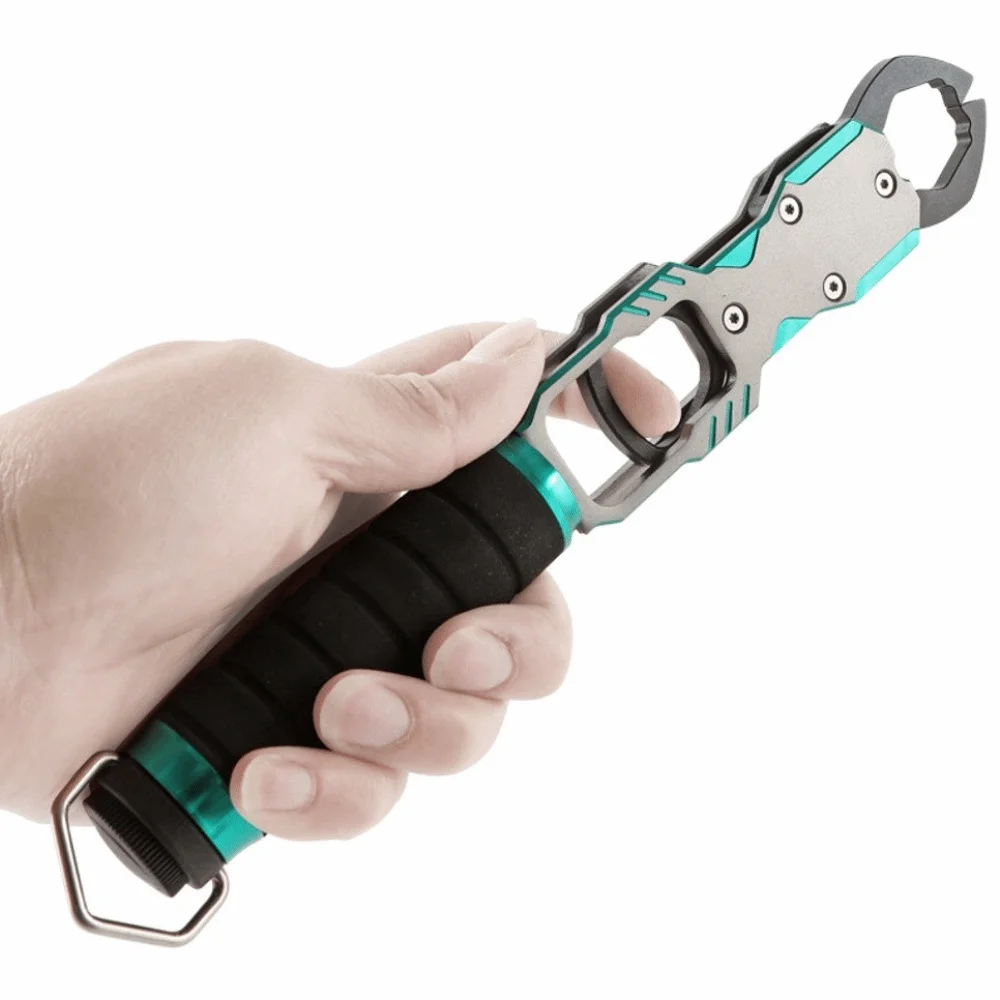 Aluminum Alloy Fish Lip Gripper 360° Swivel Non-Slip Handle with Telescopic Rope Fishing Grabber with 40lb Scale 27cm
Aluminum Alloy Fish Lip Gripper 360° Swivel Non-Slip Handle with Telescopic Rope Fishing Grabber with 40lb Scale 27cm