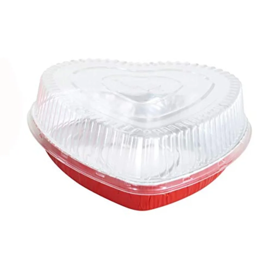 KitchenDance 8 Inch Disposable Heart Aluminum Pans With Lids - Heart Shape Aluminum Cake Pan Perfect for Cakes Chocolates - Hea
KitchenDance 8 Inch Disposable Heart Aluminum Pans With Lids - Heart Shape Aluminum Cake Pan Perfect for Cakes Chocolates - Hea