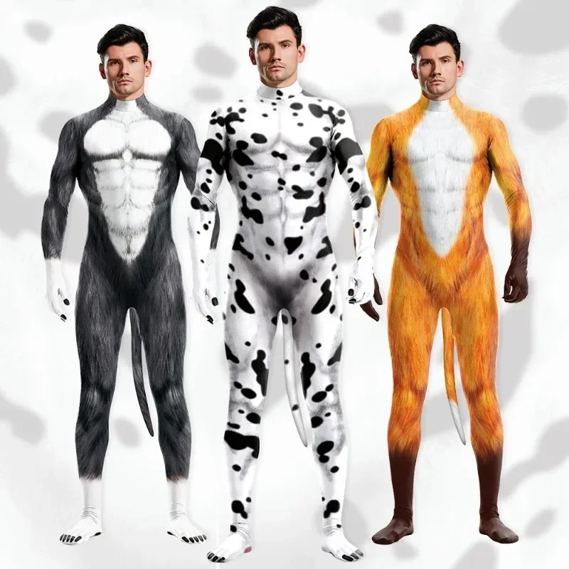 Halloween Cosplay Costume Anime Onesies for Adult Zentai Party Animal Print Cow Bodysuit Rompers with Tail Carnival Costumes
Halloween Cosplay Costume Anime Onesies for Adult Zentai Party Animal Print Cow Bodysuit Rompers with Tail Carnival Costumes