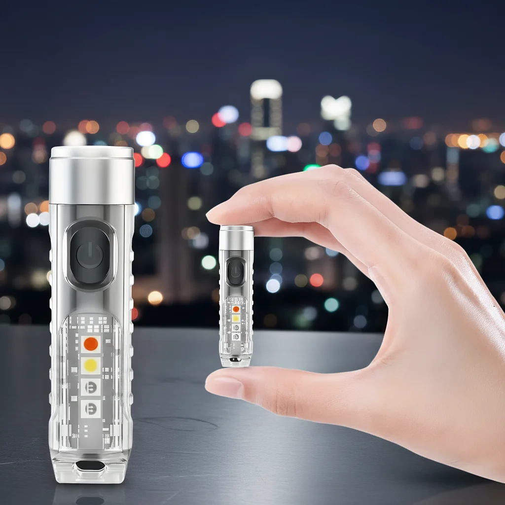 Mini Keychain Light Portable LED Flashlight USB Charging for Fishing and Camping Waterproof Red and Blue Warning Lights
Mini Keychain Light Portable LED Flashlight USB Charging for Fishing and Camping Waterproof Red and Blue Warning Lights