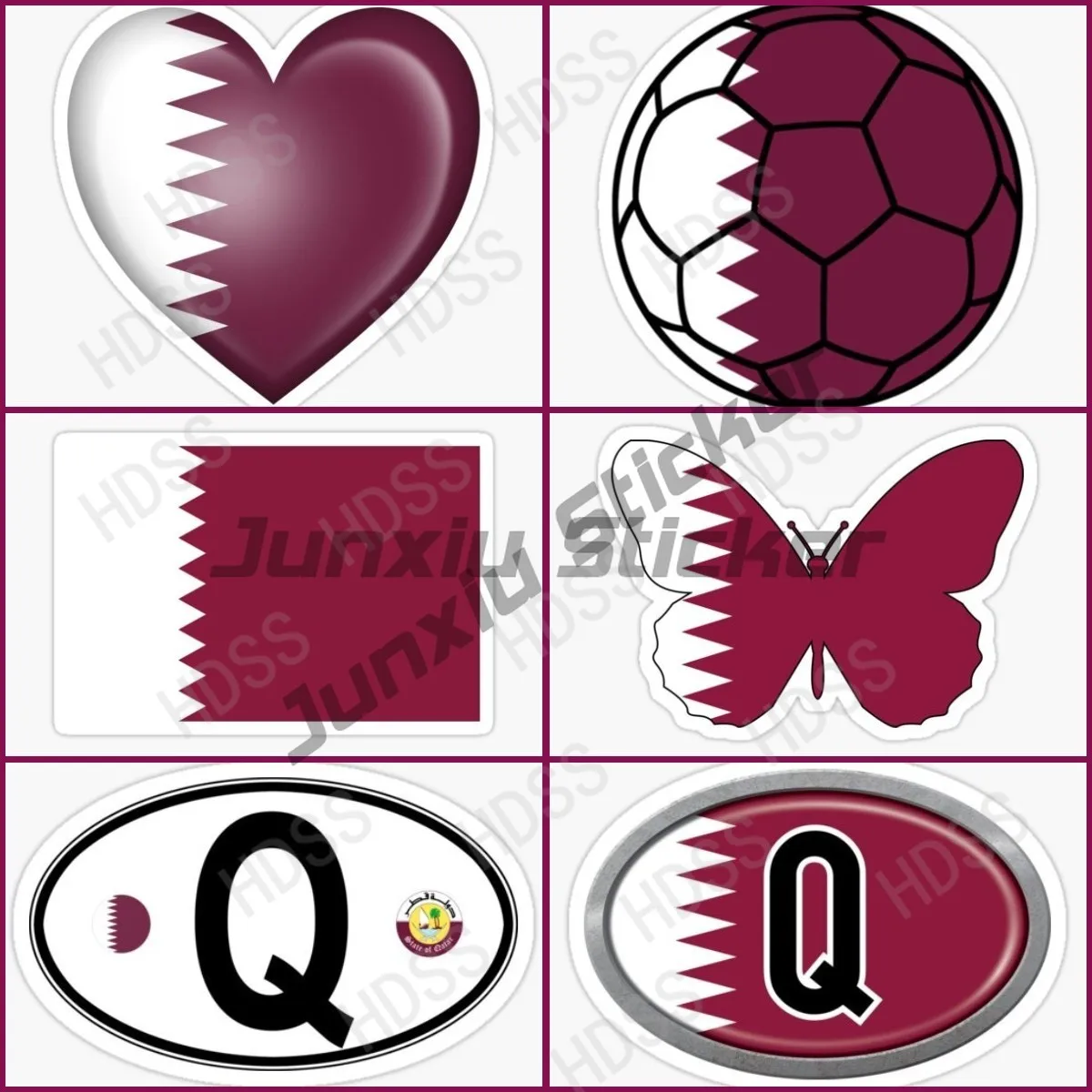 Q Qatar National Flag Code Letter Heart Flag Car Sticker Vinyl Waterproof and UV Resistant Decal
Q Qatar National Flag Code Letter Heart Flag Car Sticker Vinyl Waterproof and UV Resistant Decal