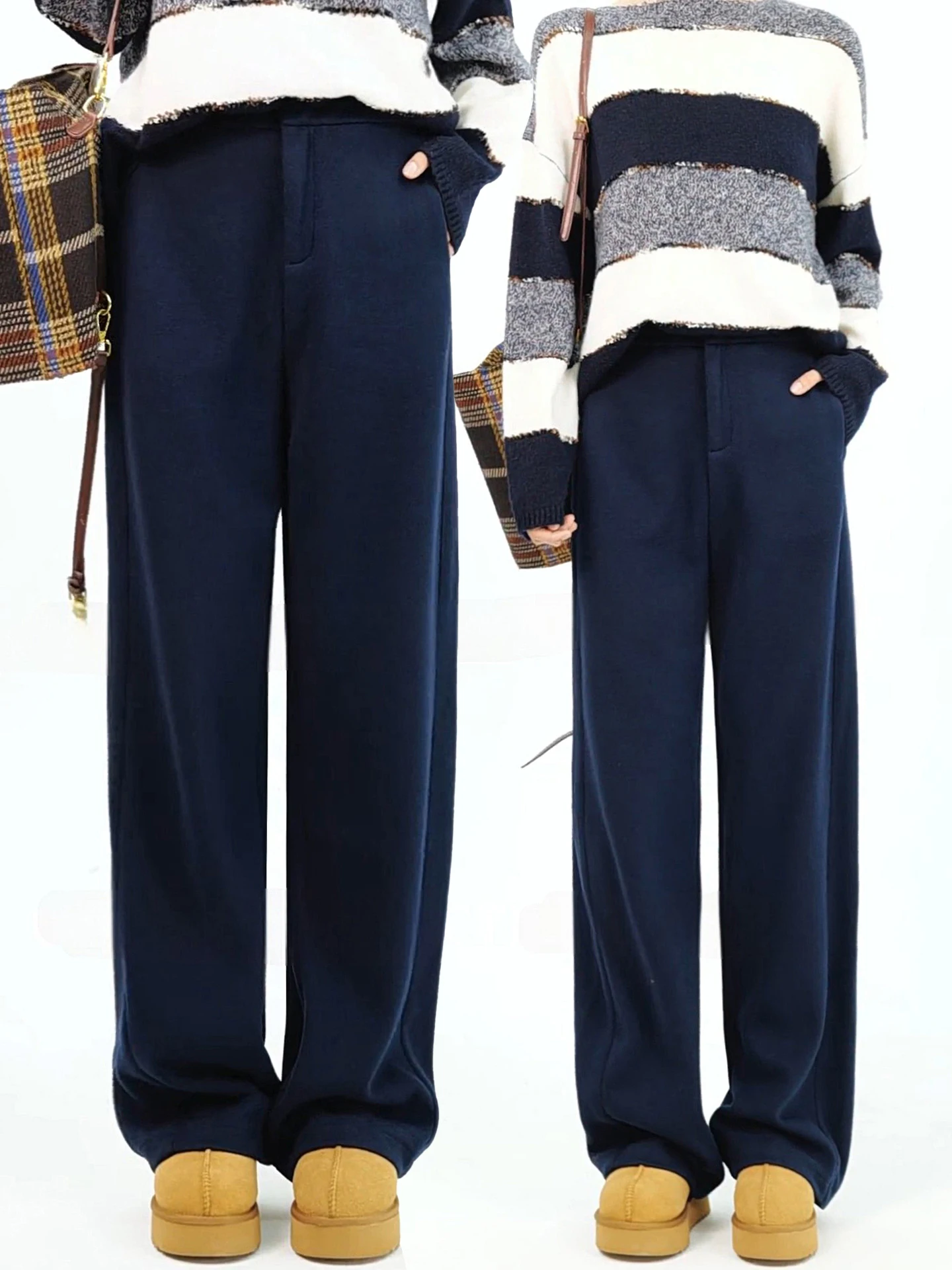 Soft Woolen Narrow Wide Leg Pants Women's Autumn Winter Casual Straight Cut High Waist Drapey Glutinous Rice Cake Pants
Soft Woolen Narrow Wide Leg Pants Women's Autumn Winter Casual Straight Cut High Waist Drapey Glutinous Rice Cake Pants