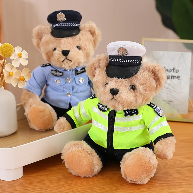 25/35cm Policeman Teddy Bear Doll Plush Toy Dressed Cartoon Animal Wearing Glasses Men Birthday Gift
25/35cm Policeman Teddy Bear Doll Plush Toy Dressed Cartoon Animal Wearing Glasses Men Birthday Gift