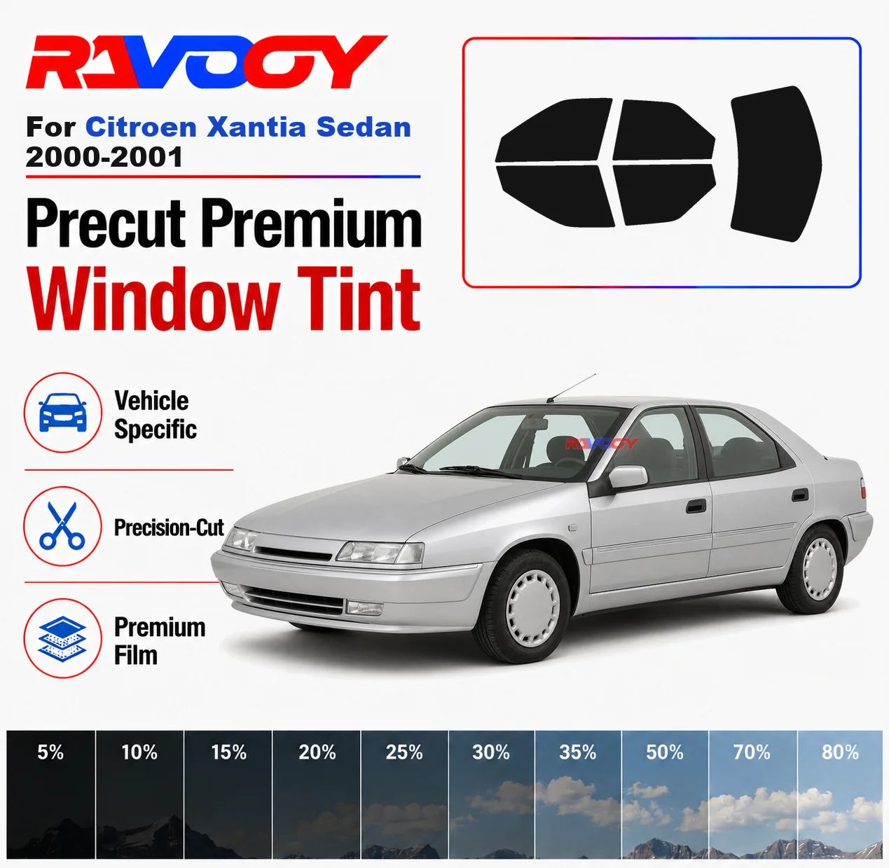 Premium Precut Window Tint Kit Front Rear Windows Rear Windshield For Citroen Xantia Sedan 2000-2001 Car Solar Nano Ceramic Film
Premium Precut Window Tint Kit Front Rear Windows Rear Windshield For Citroen Xantia Sedan 2000-2001 Car Solar Nano Ceramic Film