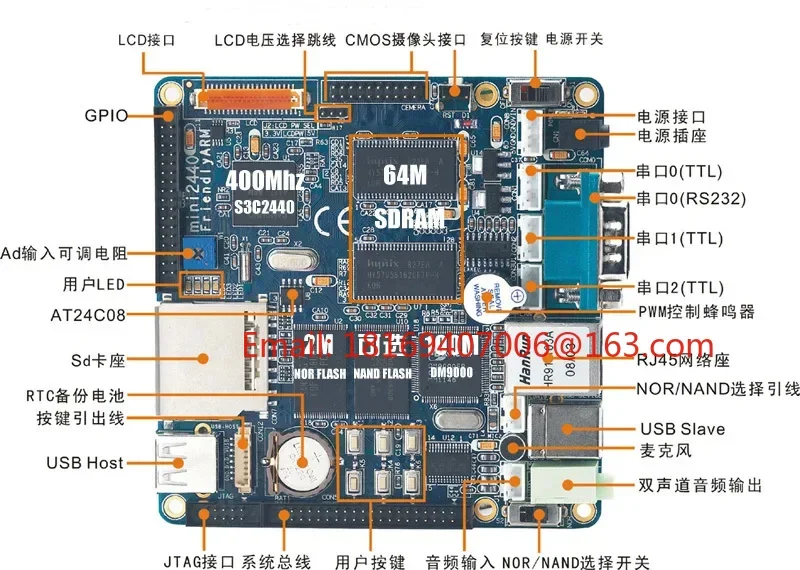 Mini2440 Development Board S3C2440 Embedded Linux Learning Board WINCE Development
Mini2440 Development Board S3C2440 Embedded Linux Learning Board WINCE Development