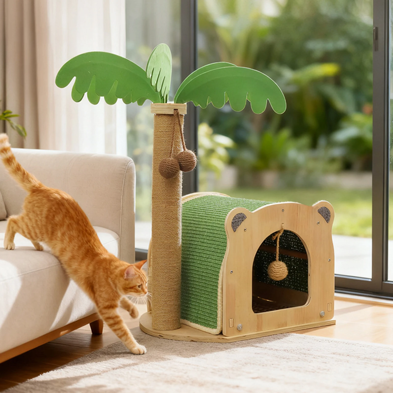 Деревянная когтеточка для кошек в виде кокосовой пальмы с подвесными шариками, маленькая кошачья башня-когтеточка для домашних кошек и котят
Деревянная когтеточка для кошек в виде кокосовой пальмы с подвесными шариками, маленькая кошачья башня-когтеточка для домашних кошек и котят
