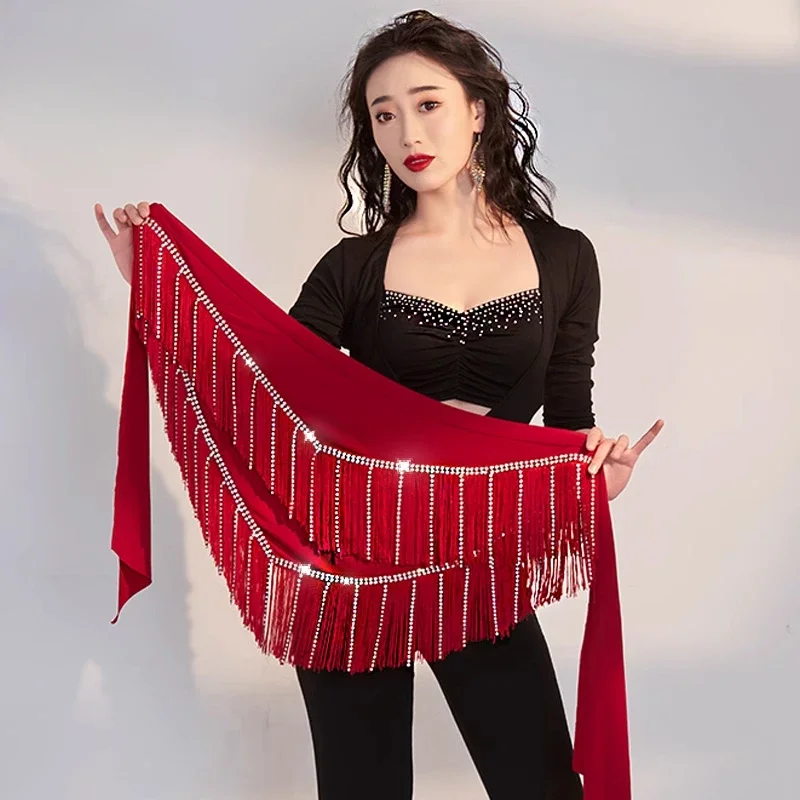 Belly Dance Performance Belt for Women Triangular Tassel Mesh Waist Scarf for Girls' Oriental Dance Practice Clothing Hip Scarf
Belly Dance Performance Belt for Women Triangular Tassel Mesh Waist Scarf for Girls' Oriental Dance Practice Clothing Hip Scarf