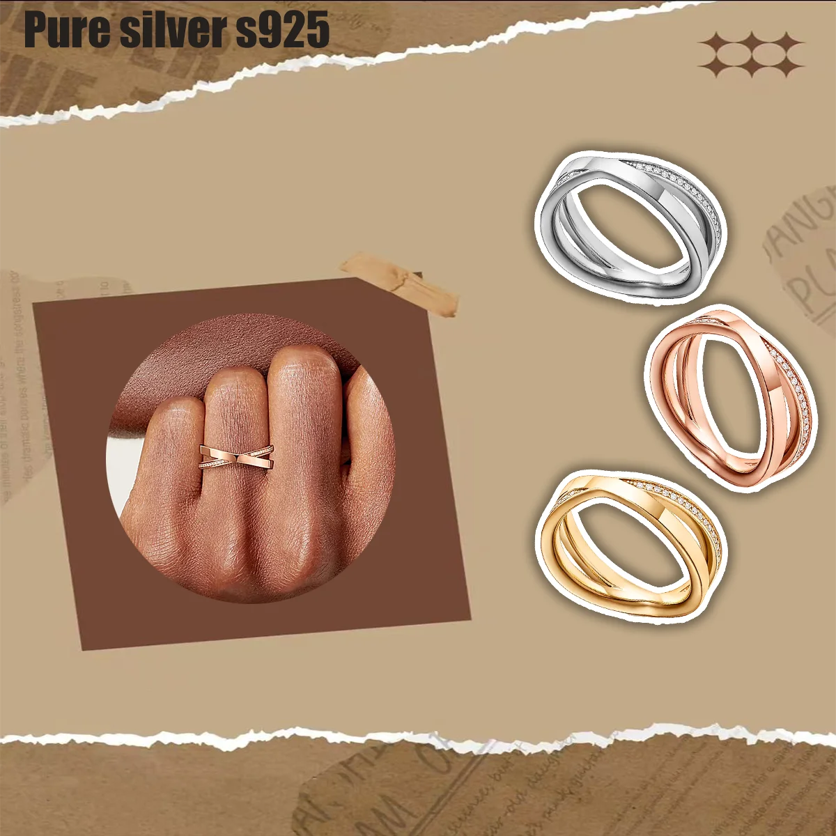 Pure silver s925 ring Popular fashion, high-end women's jewelry accessories, versatile temperament
Pure silver s925 ring Popular fashion, high-end women's jewelry accessories, versatile temperament