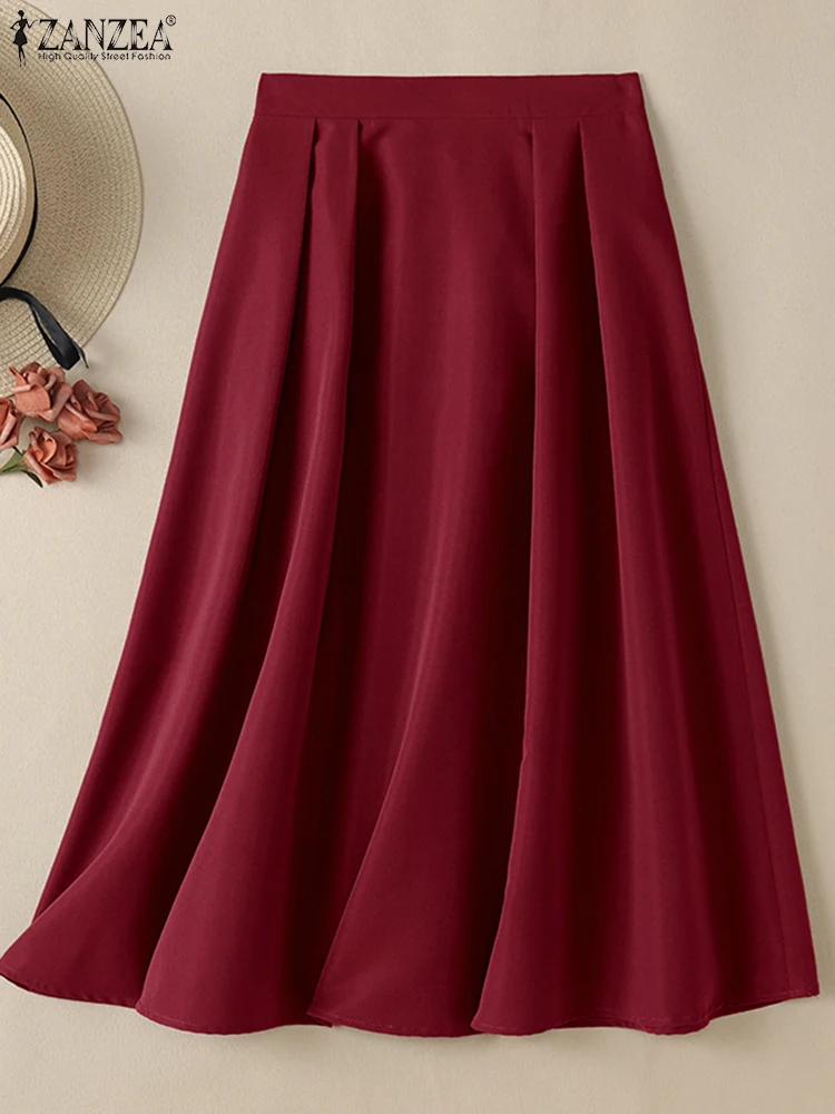 Summer Maxi Long Skirt ZANZEA Women High Waist Solid Jupe Elegant Pleated Skirt Casual OL Work Faldas Saia A Line Loose Vestidos
Summer Maxi Long Skirt ZANZEA Women High Waist Solid Jupe Elegant Pleated Skirt Casual OL Work Faldas Saia A Line Loose Vestidos