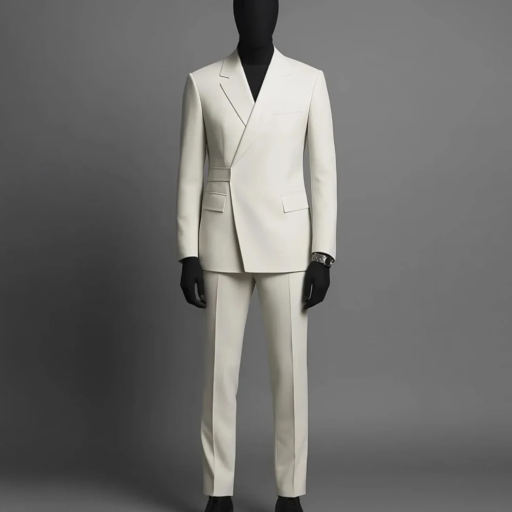 Luxury Men's Suits Elegant Wedding Notch Lapel Skinny 2 Piece Jacket Pants Set Formal Bespoke Groomsmen Outfits Costume Homme
Luxury Men's Suits Elegant Wedding Notch Lapel Skinny 2 Piece Jacket Pants Set Formal Bespoke Groomsmen Outfits Costume Homme