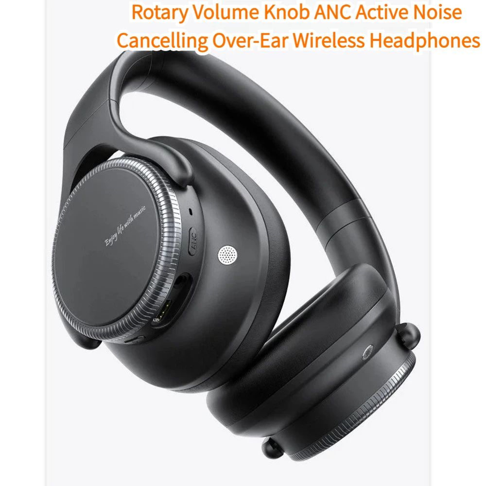 ANC Active Noise Cancelling Rotary Volume Knob Over-Ear Wireless Headphones Head Mounted Foldable Bluetooth6.0 Headset With Mic
ANC Active Noise Cancelling Rotary Volume Knob Over-Ear Wireless Headphones Head Mounted Foldable Bluetooth6.0 Headset With Mic