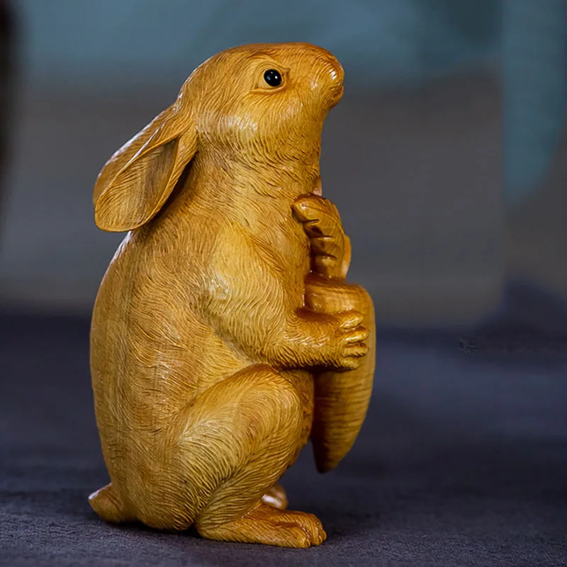 XS726- 7.9 CM Lovely Rabbit Boxwood Sculpture Feng Shui Wood Carving Zodiac Animal Statue Collection Ornaments Birthday Gift
XS726- 7.9 CM Lovely Rabbit Boxwood Sculpture Feng Shui Wood Carving Zodiac Animal Statue Collection Ornaments Birthday Gift