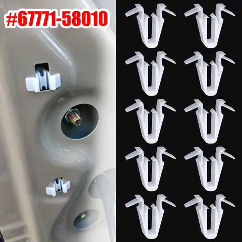 Clip de retención de moldura de guarnición de puerta para Toyota Lexus 67771-58010 Tundra Tacoma Sequoia RAV4 Land Cruiser C-HR Yaris Scion xD