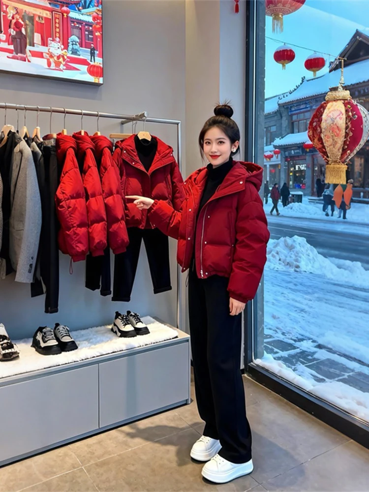 Thiened Color Hooded Cotton Jaet Women's Faionable Anti-Aging Winter Coat Korean Sle Loose Fit Zipper Closure
Thiened Color Hooded Cotton Jaet Women's Faionable Anti-Aging Winter Coat Korean Sle Loose Fit Zipper Closure