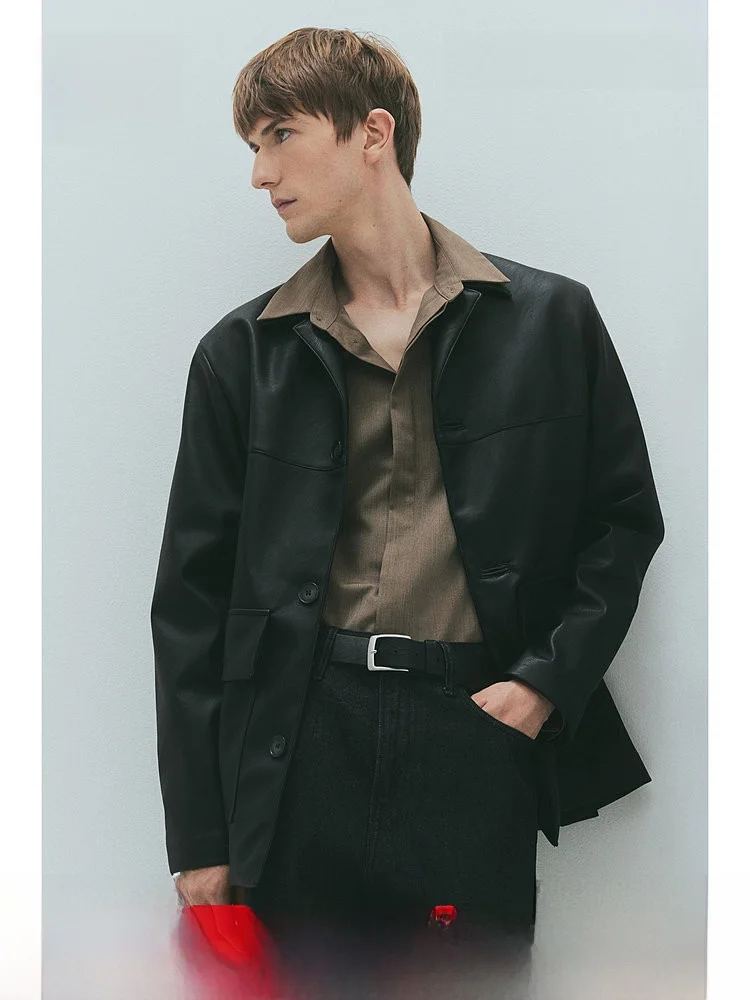 H&M Men's Standard Fit Painted Fabric Shirt Jacket 1259566 Polyester Fiber 100% Regular Length Casual Outerwear
H&M Men's Standard Fit Painted Fabric Shirt Jacket 1259566 Polyester Fiber 100% Regular Length Casual Outerwear