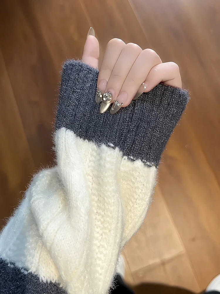 American Stripe Color Blo Men's Autumn Winter Lazy Sle High-End Feeling round Ne Long Sve Knitted Sweater Couple Jaet
American Stripe Color Blo Men's Autumn Winter Lazy Sle High-End Feeling round Ne Long Sve Knitted Sweater Couple Jaet