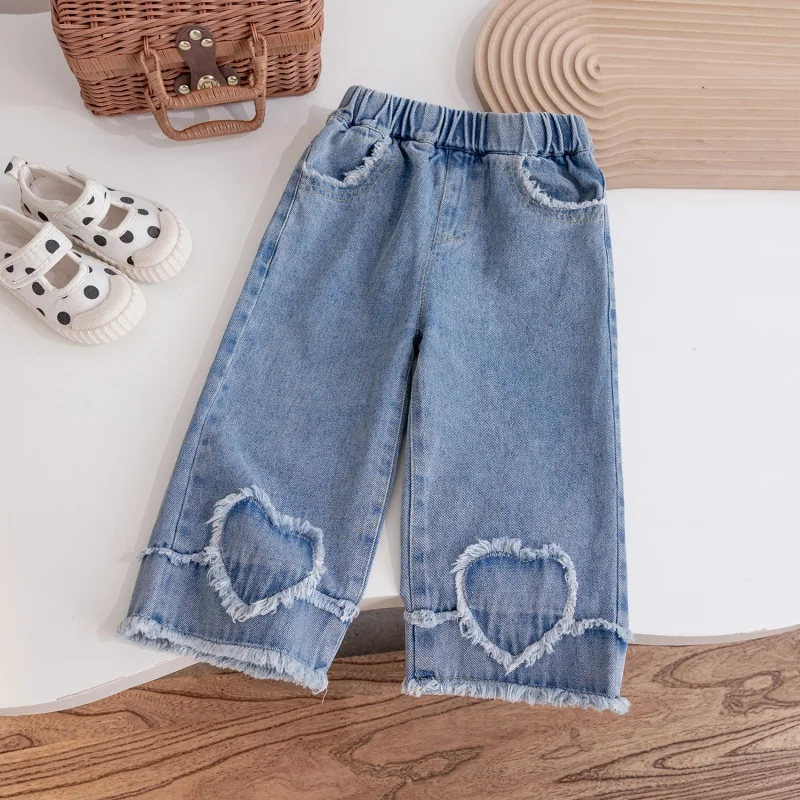 Children's Spring Jeans Casual Trousers Male and Female Baby Western Style Loose Blue Brushed Craft Straight Jeans-XMS
Children's Spring Jeans Casual Trousers Male and Female Baby Western Style Loose Blue Brushed Craft Straight Jeans-XMS