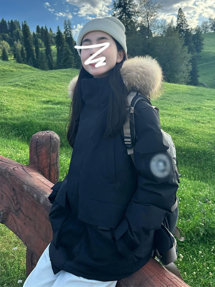 American Retro Bla Biker Jaet Thiened Cotton Coat Women's Winter Korean Sle High End Coat Sweet Sle Loose Fit Zipper
American Retro Bla Biker Jaet Thiened Cotton Coat Women's Winter Korean Sle High End Coat Sweet Sle Loose Fit Zipper