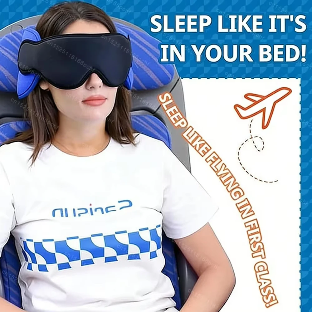 Travel Neck Pillow with 3D Eye Mask with Integrated Fixation and Support Light Blocking Eye Mask Neck Headrest Sleeping Aid
Travel Neck Pillow with 3D Eye Mask with Integrated Fixation and Support Light Blocking Eye Mask Neck Headrest Sleeping Aid