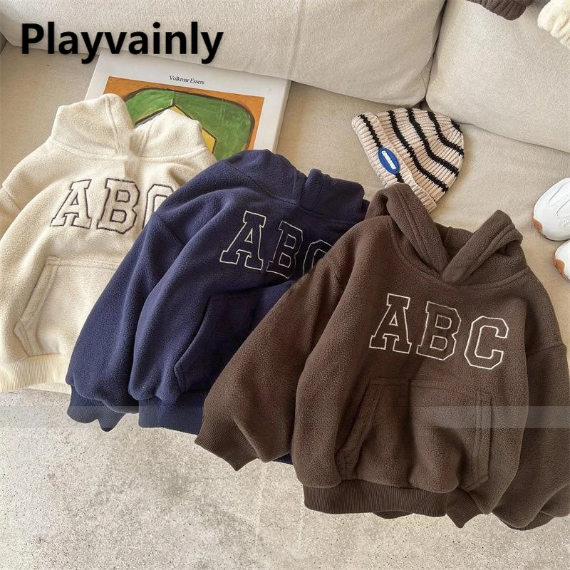 New Autumn Winter Children Fleece Casual Sets Beige Blue Brown Letter Hooded Sweatshirts and Pants Boys Girls Sportswear Y249
New Autumn Winter Children Fleece Casual Sets Beige Blue Brown Letter Hooded Sweatshirts and Pants Boys Girls Sportswear Y249
