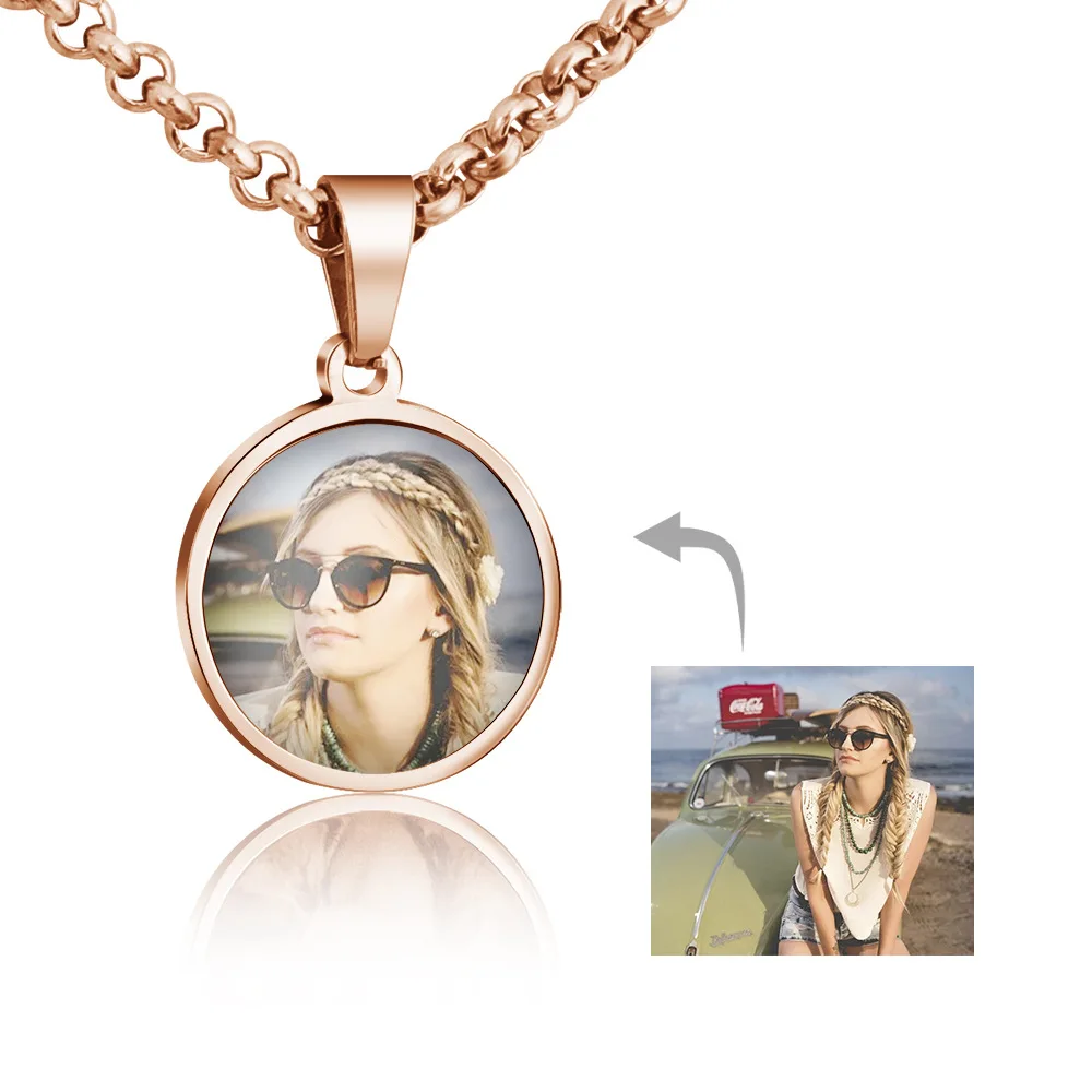 Stainless Steel Custom Color Print Photo Tag Necklace Valentine Day Gift Circle Pendant Picture Personalized Necklace Mom Jewelr
Stainless Steel Custom Color Print Photo Tag Necklace Valentine Day Gift Circle Pendant Picture Personalized Necklace Mom Jewelr