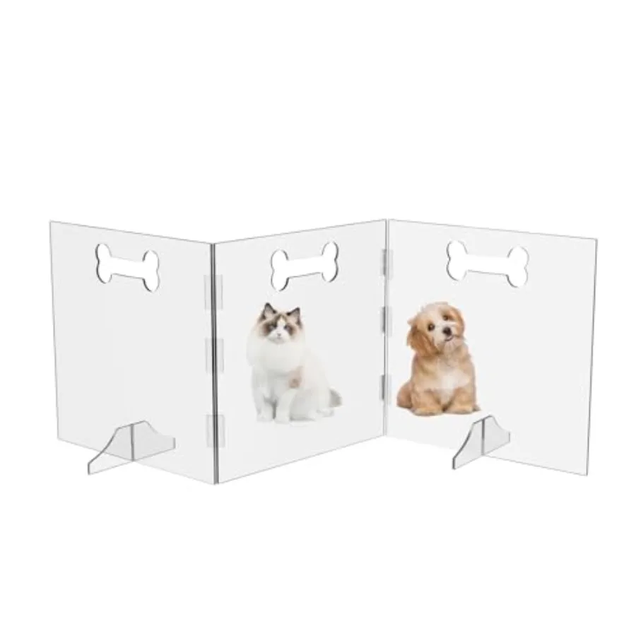 Clear Acrylic Dog Gate 3 Panel 60" W x 24" H Transparent Freestanding Pet Playpen Indoor Foldable Pet Fence Barrier for Doorway
Clear Acrylic Dog Gate 3 Panel 60" W x 24" H Transparent Freestanding Pet Playpen Indoor Foldable Pet Fence Barrier for Doorway