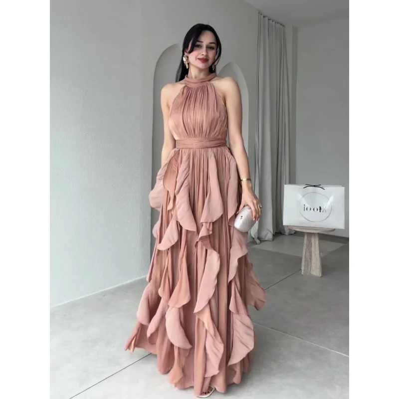 Spring 2026 Collection Retro Waist Ruffle Charm Long Sleeveless Dress New Fashion Design for Women
Spring 2026 Collection Retro Waist Ruffle Charm Long Sleeveless Dress New Fashion Design for Women