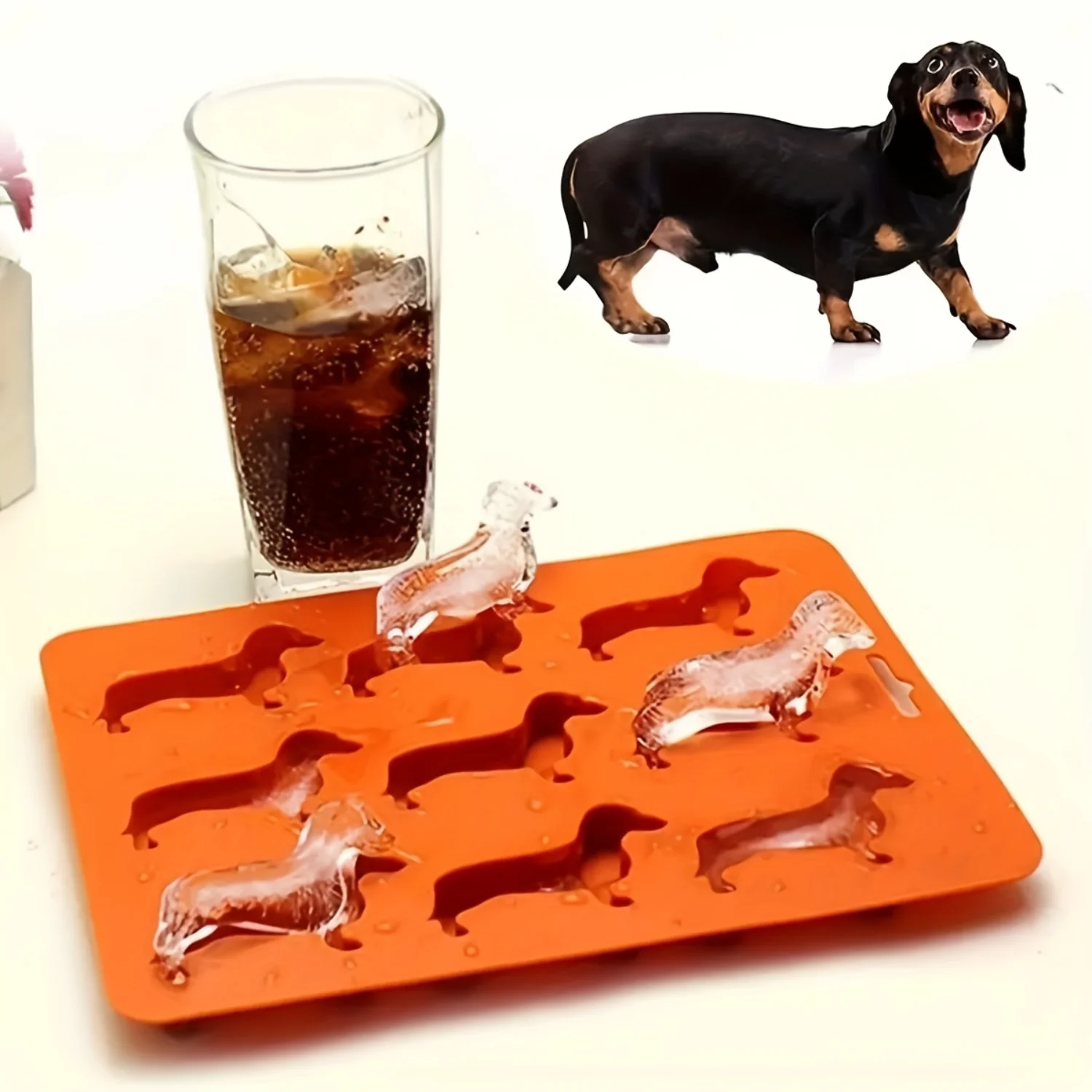 1pc Ice Cube Mold, Cake Mold, Silicone Dachshund Candy Mold Tray, Multifunctional Chocolate Mold, Mold For Pudding, Jelly, Candy
1pc Ice Cube Mold, Cake Mold, Silicone Dachshund Candy Mold Tray, Multifunctional Chocolate Mold, Mold For Pudding, Jelly, Candy