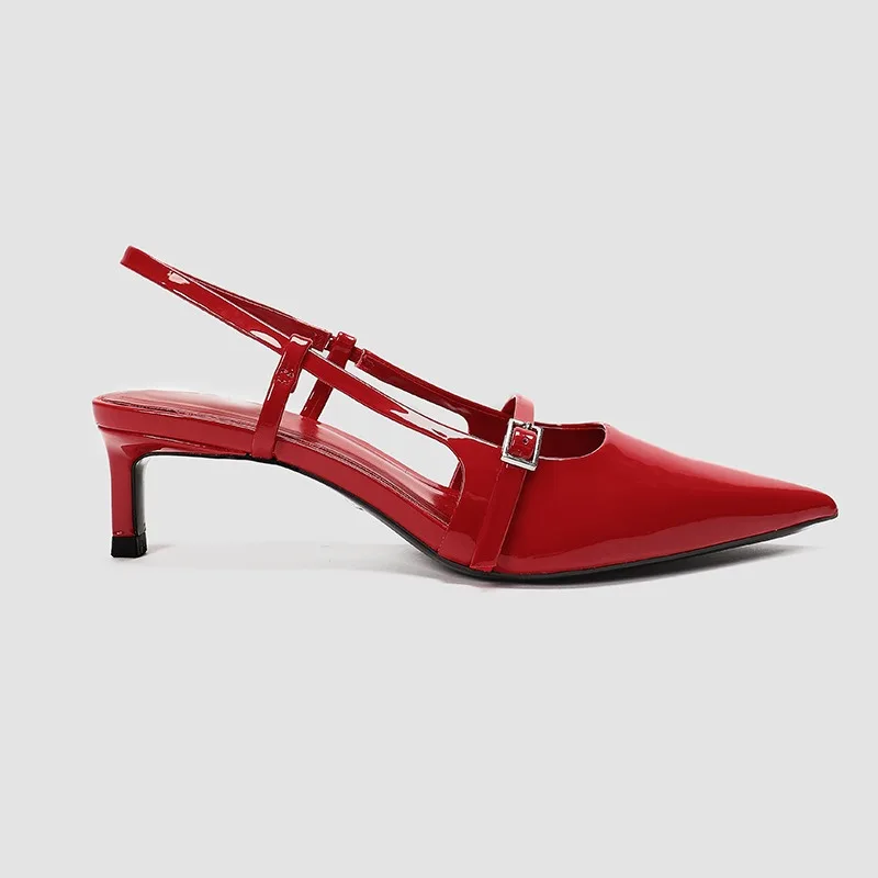 New Red Black Belt Buckle 5cm High Heel Sandals Fashion Pointed End Comfortable Commuting Shopping Women's Summer Sandals 41
New Red Black Belt Buckle 5cm High Heel Sandals Fashion Pointed End Comfortable Commuting Shopping Women's Summer Sandals 41
